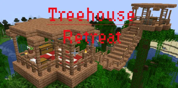 Treehouse Retreat. A survival starter base by Ollie The King, Карты, Minecraft