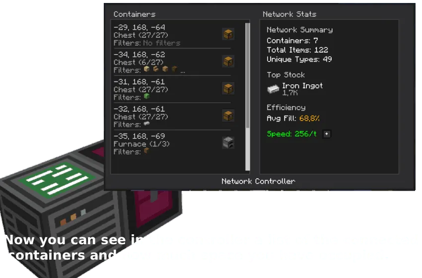 Indexer, Моды, Minecraft