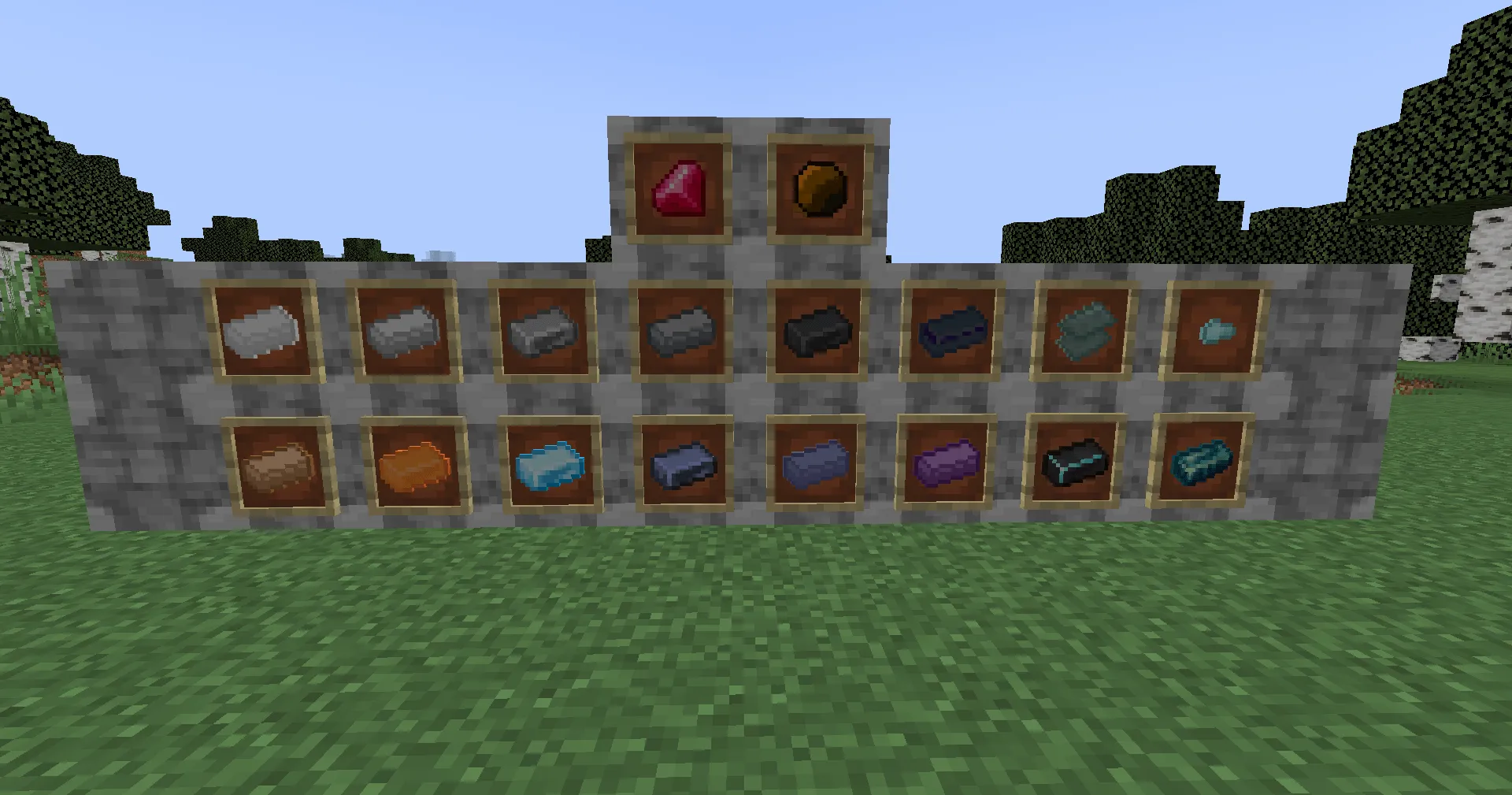 New lands and materials, Моды, Minecraft