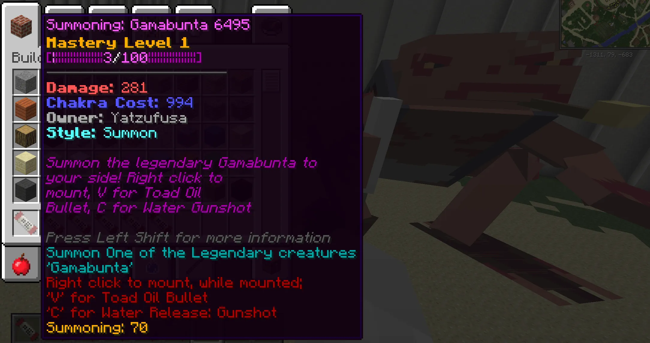 Naruto Destination, Моды, Minecraft