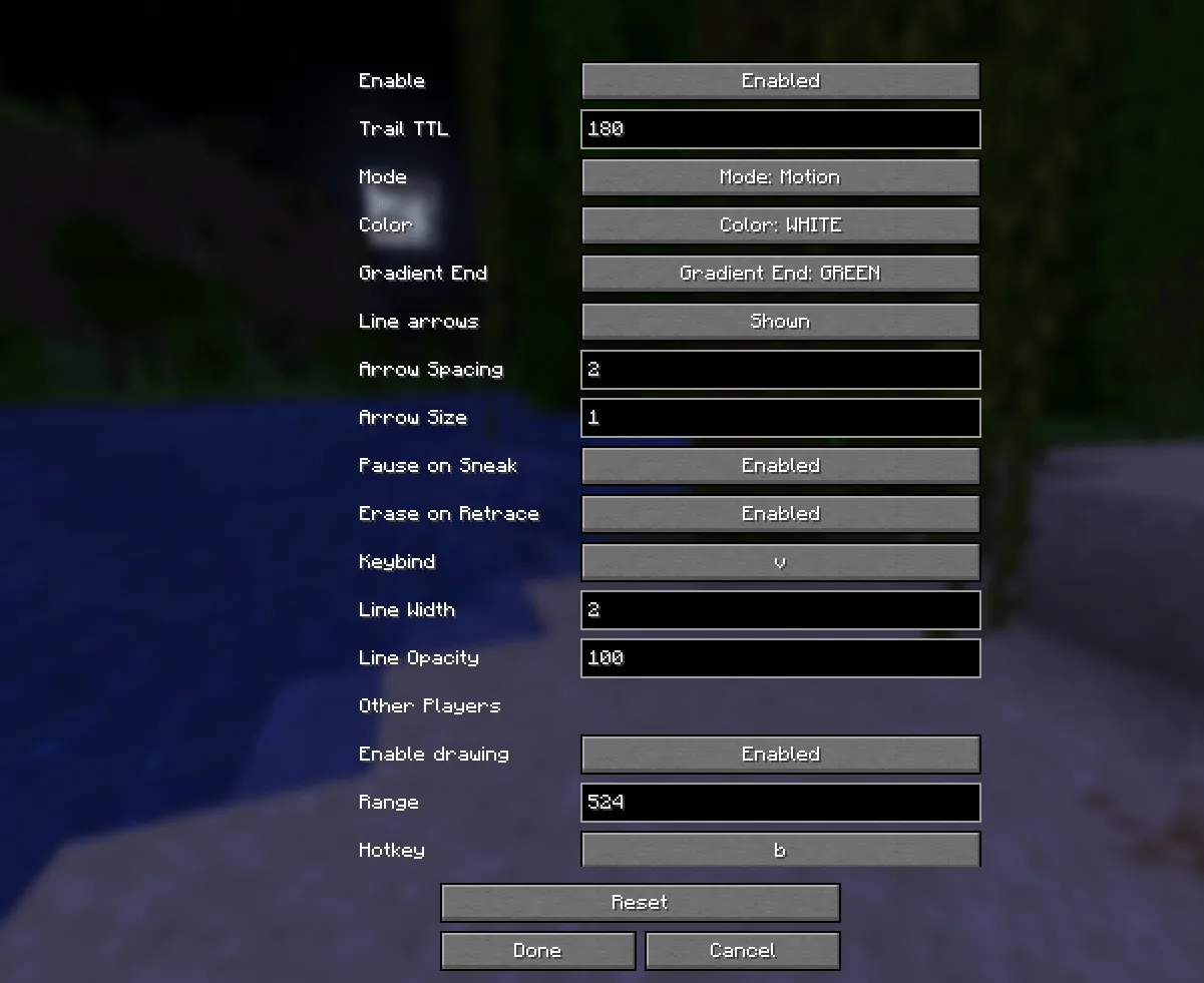 Player Trails — скриншот 11 (Моды, Minecraft)