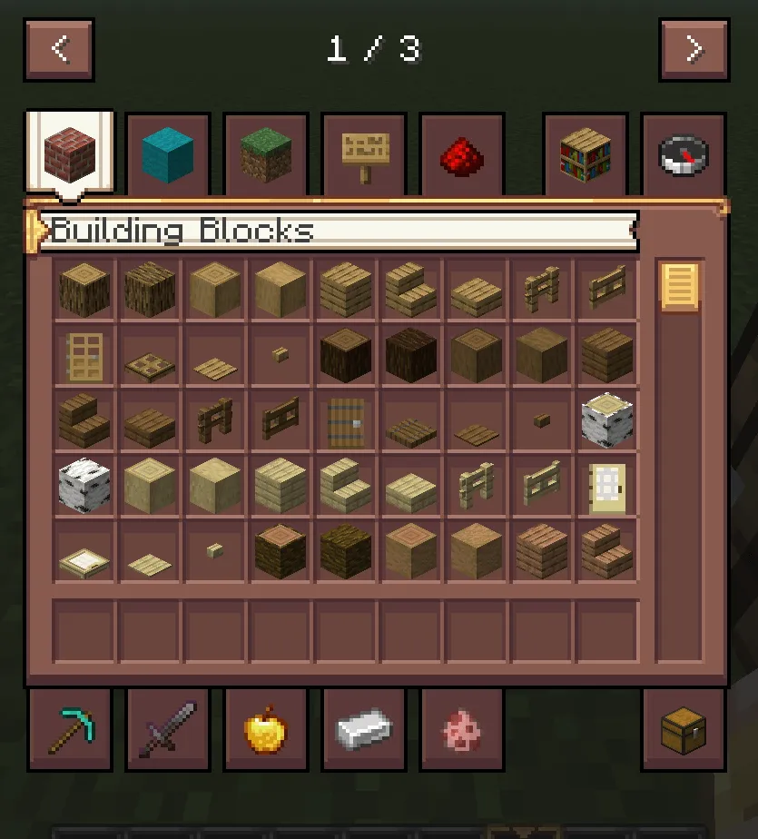 Create Style Interface, Текстуры, Minecraft