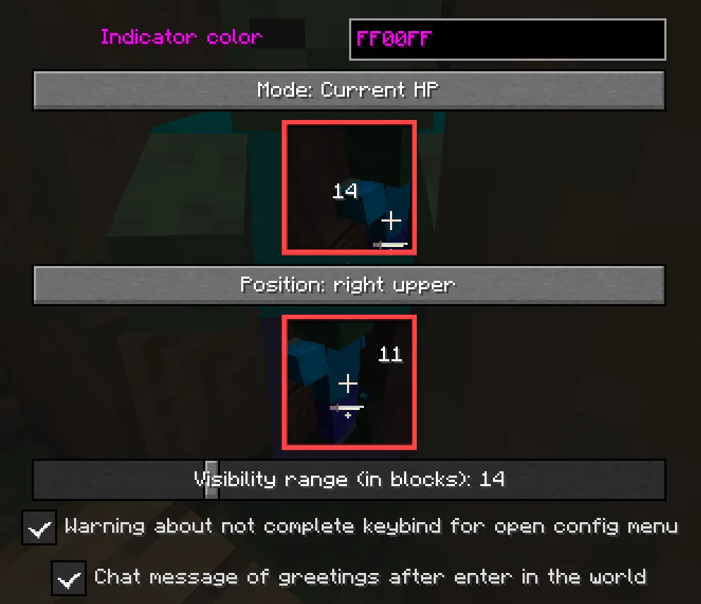 HPHUD, Моды, Minecraft