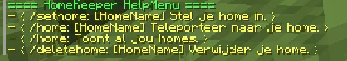 HomeKeeper — скриншот 2 (Плагины, Minecraft)