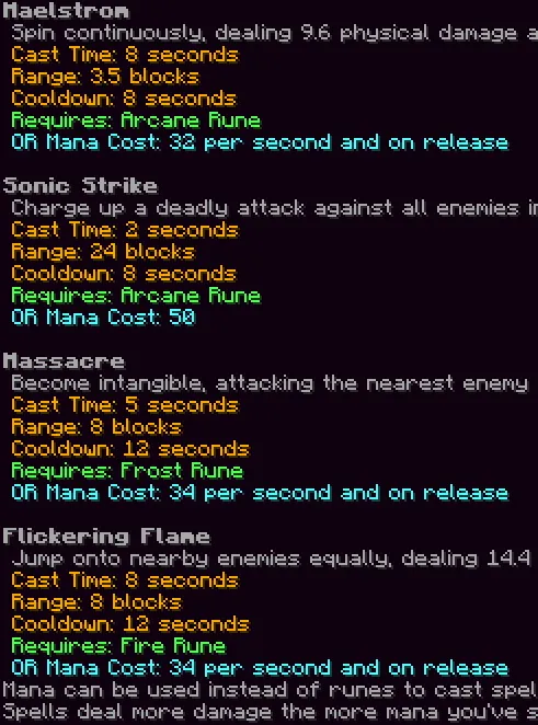 RPGMana (Mana for Spell Engine), Моды, Minecraft