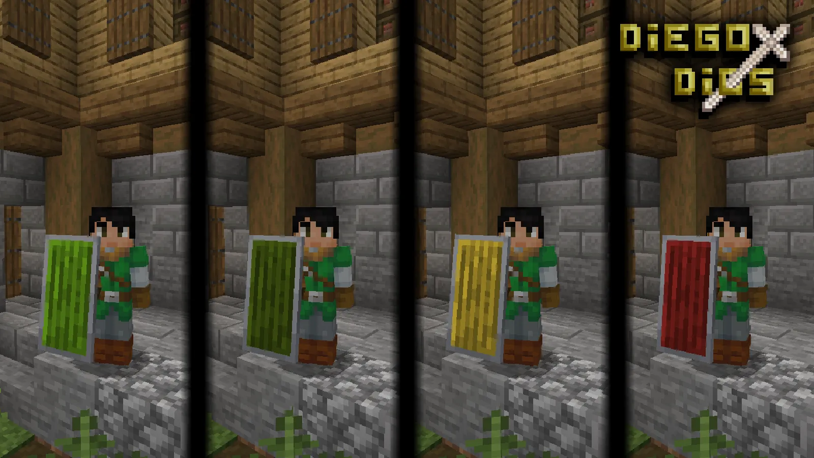 Wood shield designs, Текстуры, Minecraft