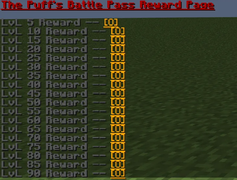 The Puff's Battlepass — скриншот 1 (Дата-паки, Minecraft)