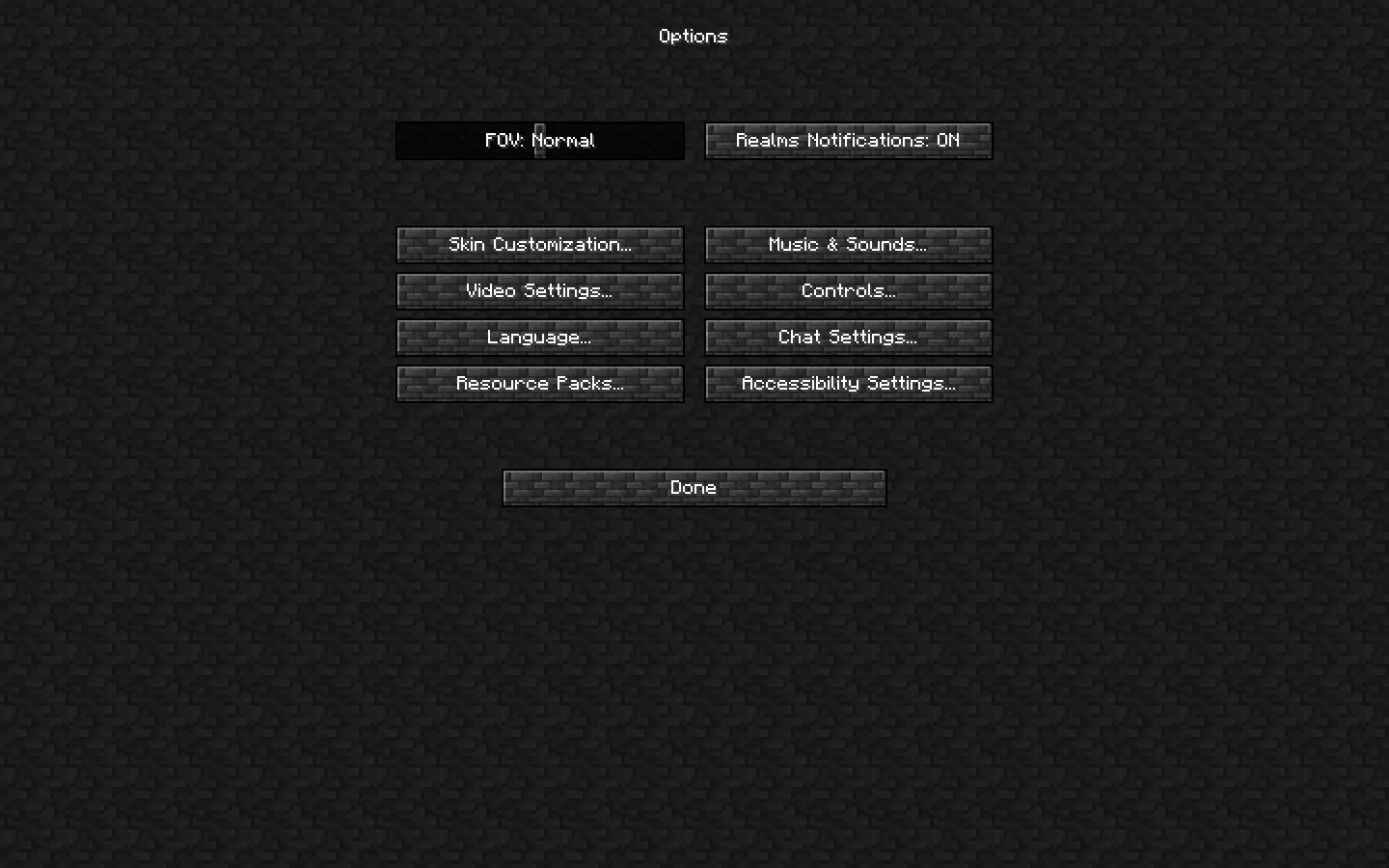 Cave Menu [Title Screen Panorama & More], Текстуры, Minecraft