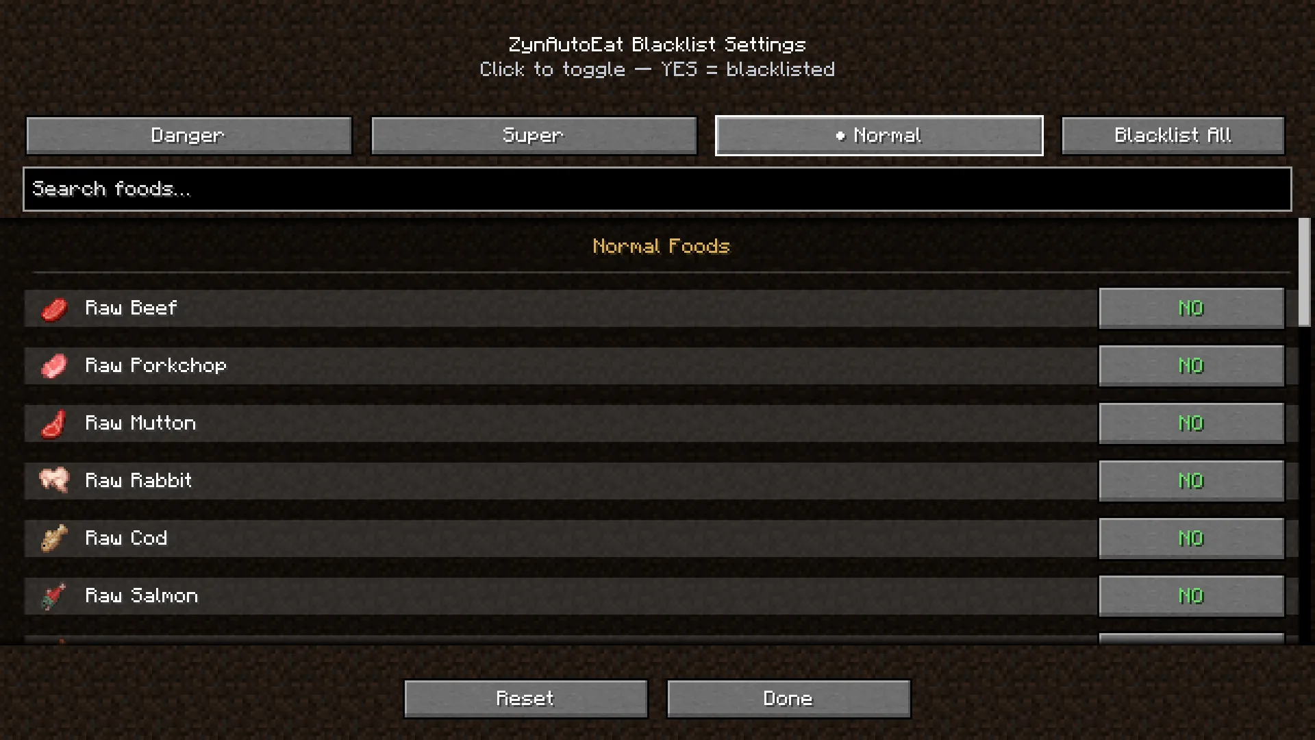 ZynAutoEat — скриншот 3 (Моды, Minecraft)