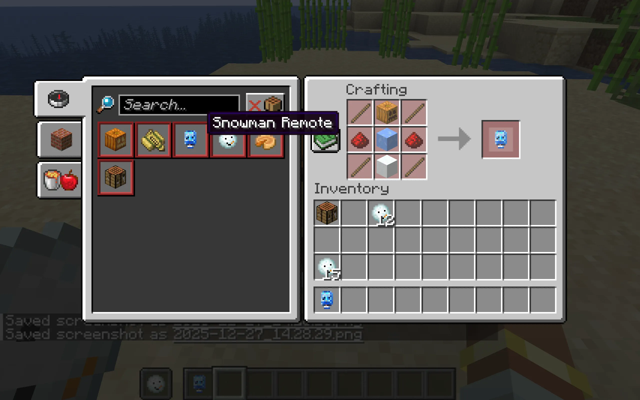 Snowman Bro, Моды, Minecraft