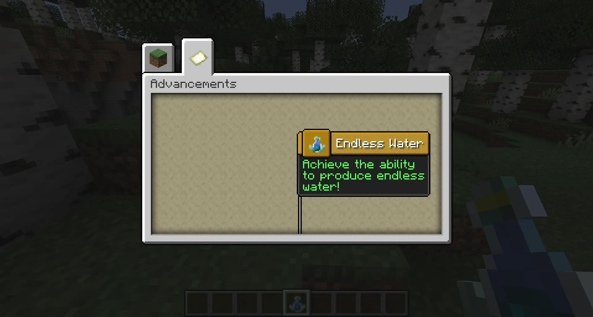 The Flask of Endless Water — скриншот 1 (Моды, Minecraft)