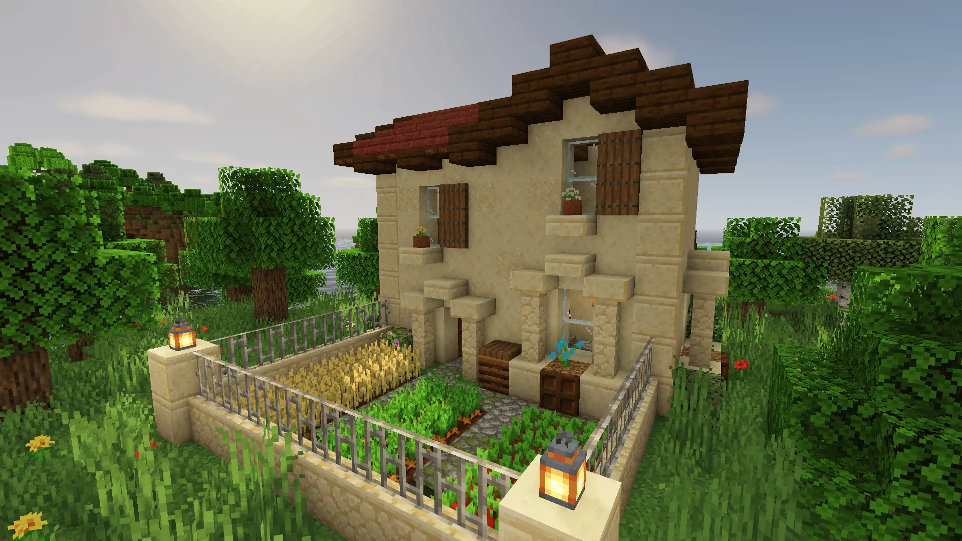 Mediterranean Starter House (World/Schematic), Карты, Minecraft