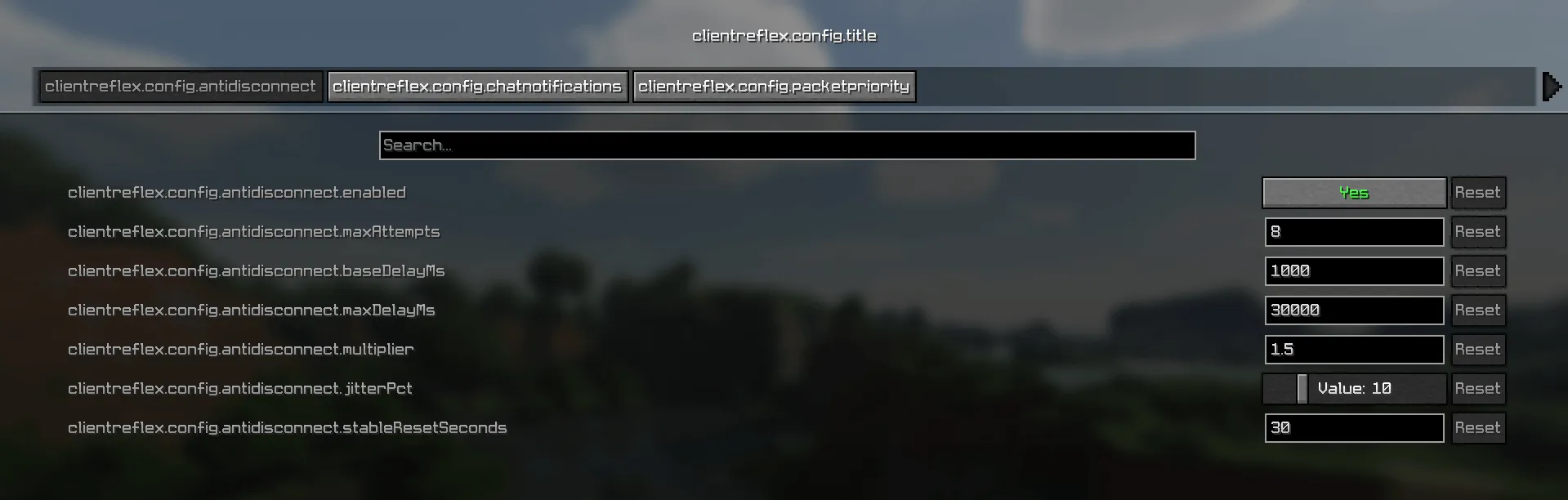ClientReflex, Моды, Minecraft