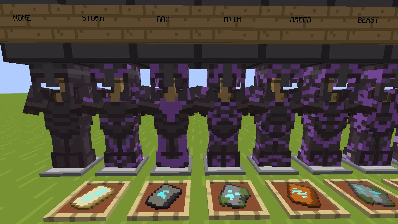 Bare Bones More Armor Trims — скриншот 1 (Текстуры, Minecraft)