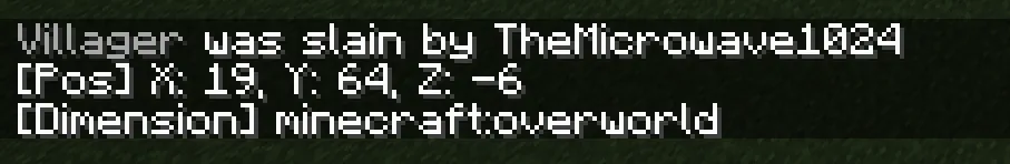 Villager Death Messages [Remake] — скриншот 2 (Моды, Minecraft)