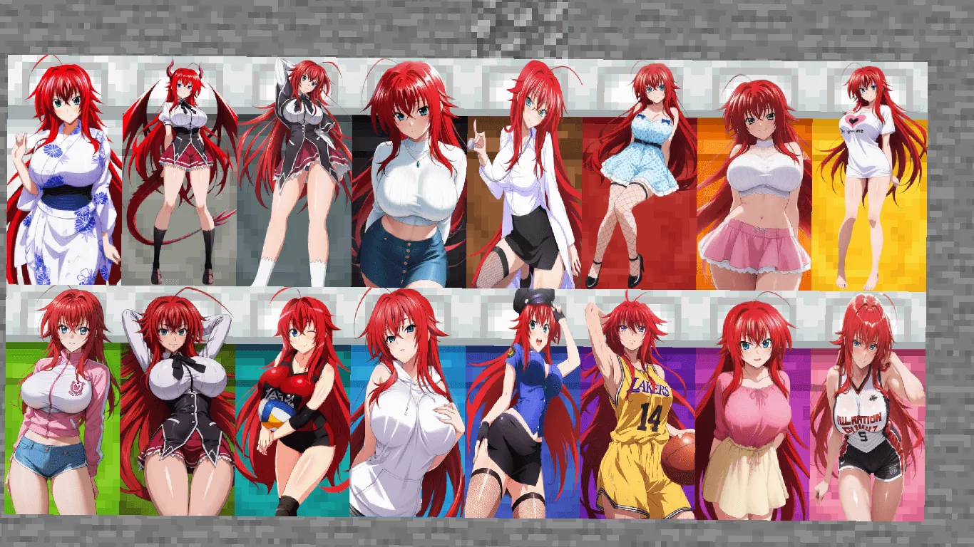 Rias Gremory beds (2), Текстуры, Minecraft