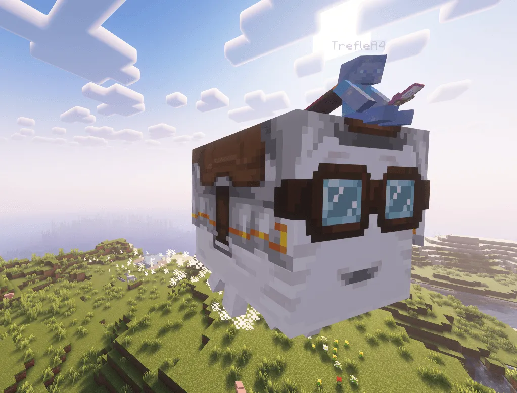 Better Happy Ghasts – Fly & Ride — скриншот 1 (Моды, Minecraft)