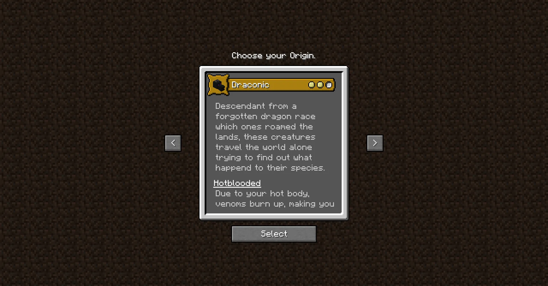 Mystic Origins, Аддоны, Minecraft