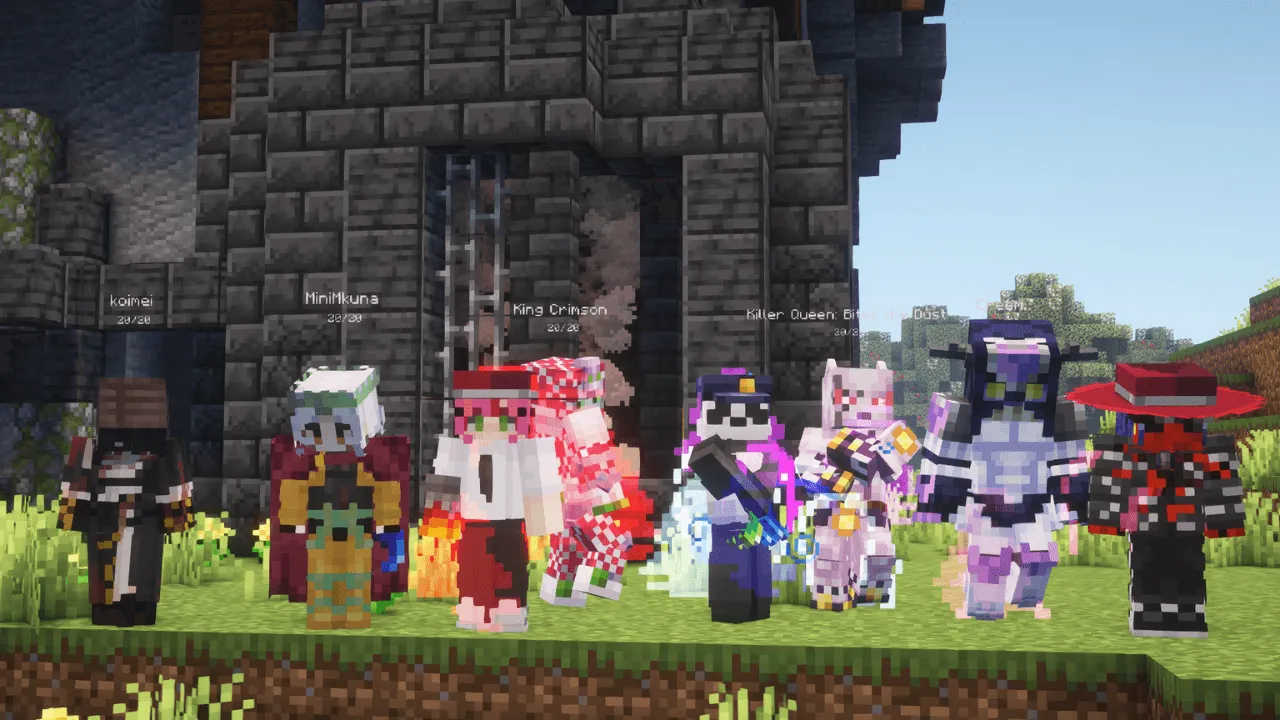 Jojo's Bizarre Fantasy World — скриншот 1 (Модпаки, Minecraft)
