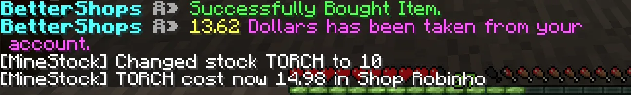 MineStock — скриншот 2 (Плагины, Minecraft)