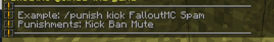 ProPunish — скриншот 2 (Плагины, Minecraft)