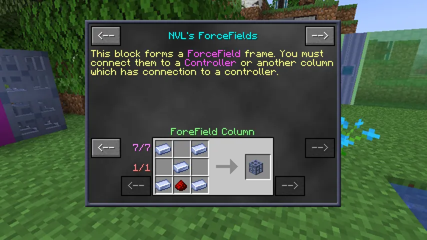 NVL Force Fields, Моды, Minecraft