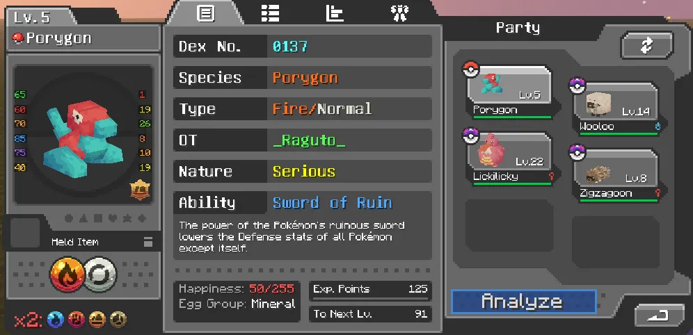 Cobblemon Party Extras, Моды, Minecraft