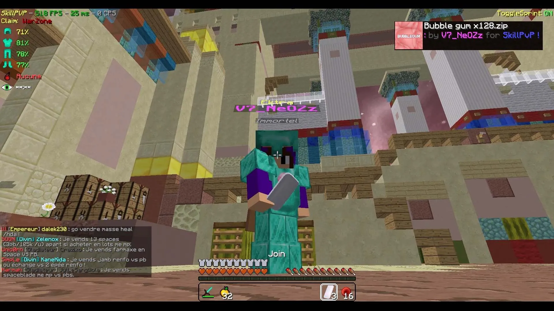 Bubble gum [x128] — скриншот 2 (Текстуры, Minecraft)
