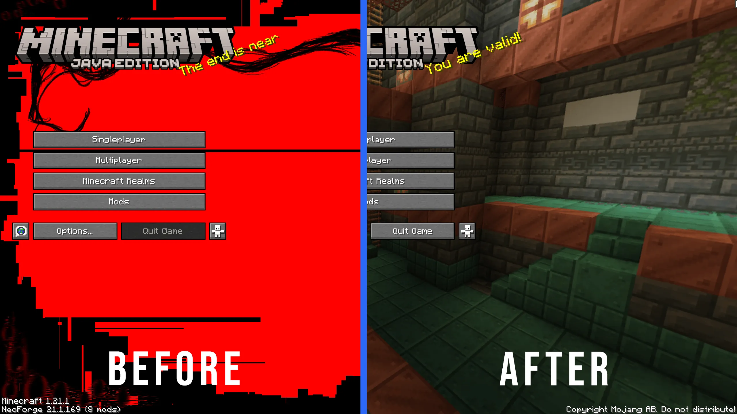 TBS Main Menu Override — скриншот 1 (Текстуры, Minecraft)