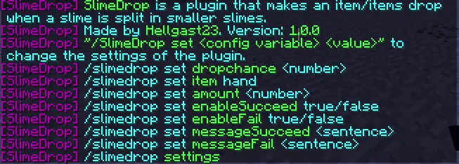 SlimeDrop — скриншот 2 (Плагины, Minecraft)