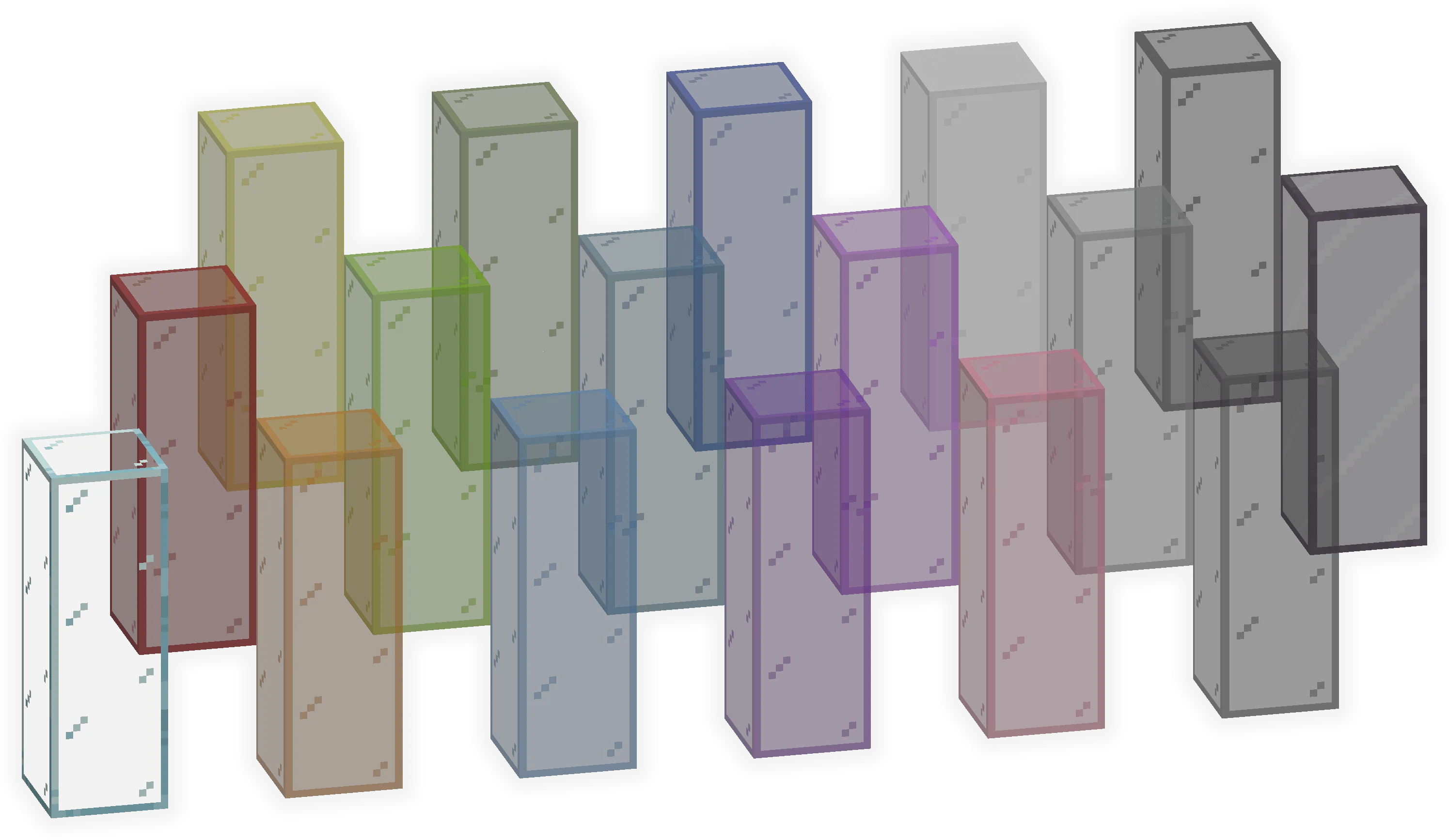 Connected Glasses, Текстуры, Minecraft