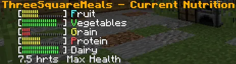 ThreeSquareMeals — скриншот 2 (Плагины, Minecraft)