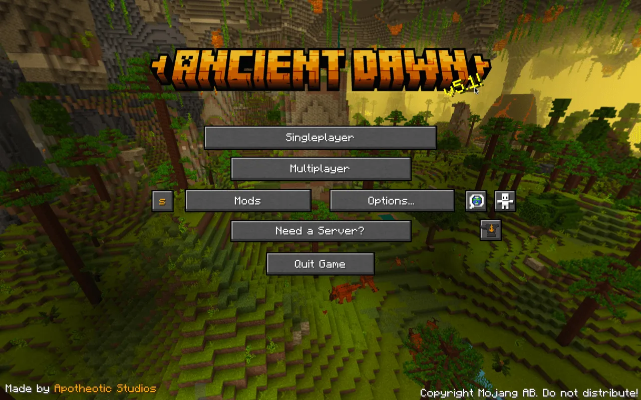 Prehistoric Panorama - The Ancient Dawn — скриншот 1 (Текстуры, Minecraft)