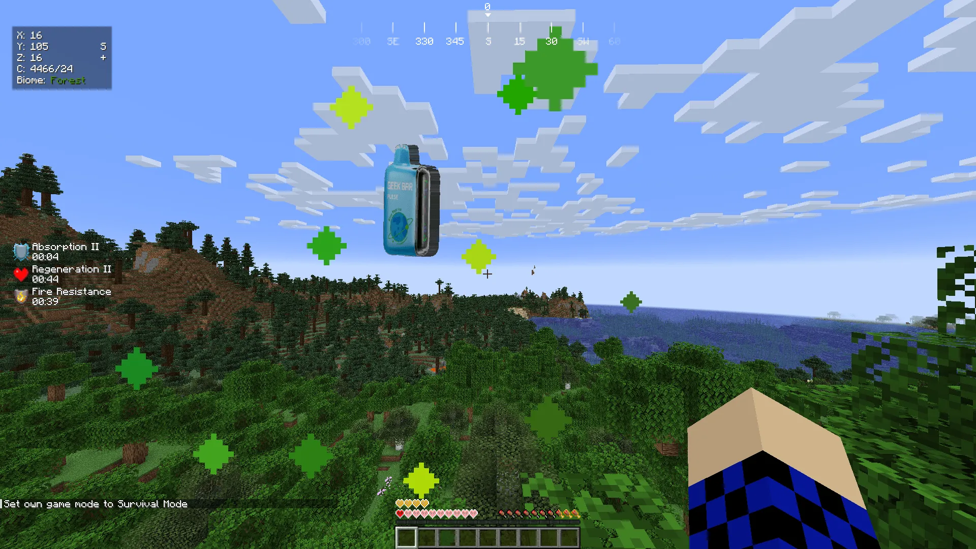 Geek Bar (Blue Razz) Totem — скриншот 2 (Текстуры, Minecraft)