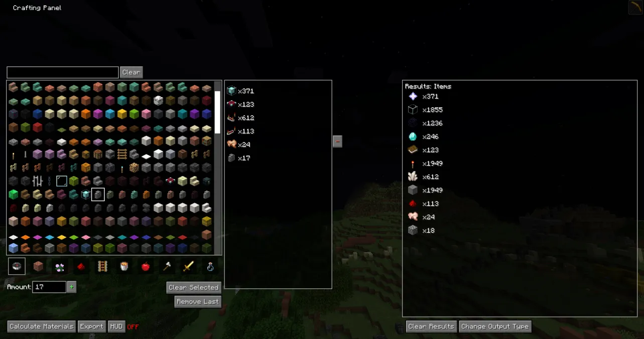 Crafting Panel, Моды, Minecraft
