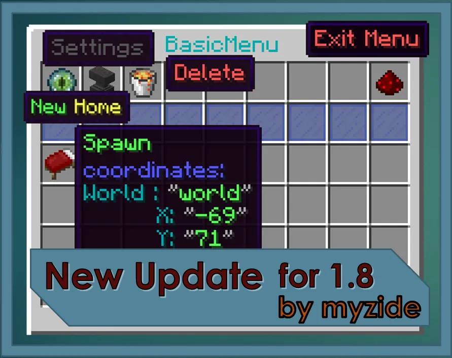 HomeGUI - HomeManager, Плагины, Minecraft