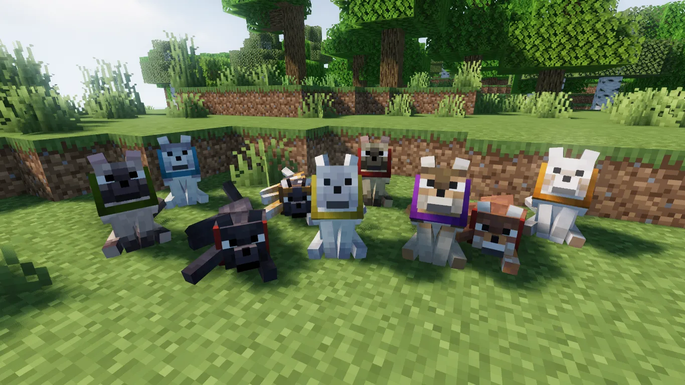 Dr. Kilobyte's Wild Wolves, Текстуры, Minecraft