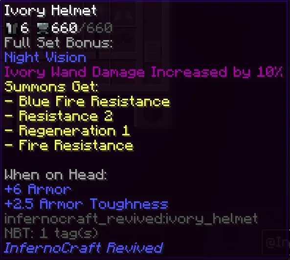 InfernoCraft Revived, Моды, Minecraft