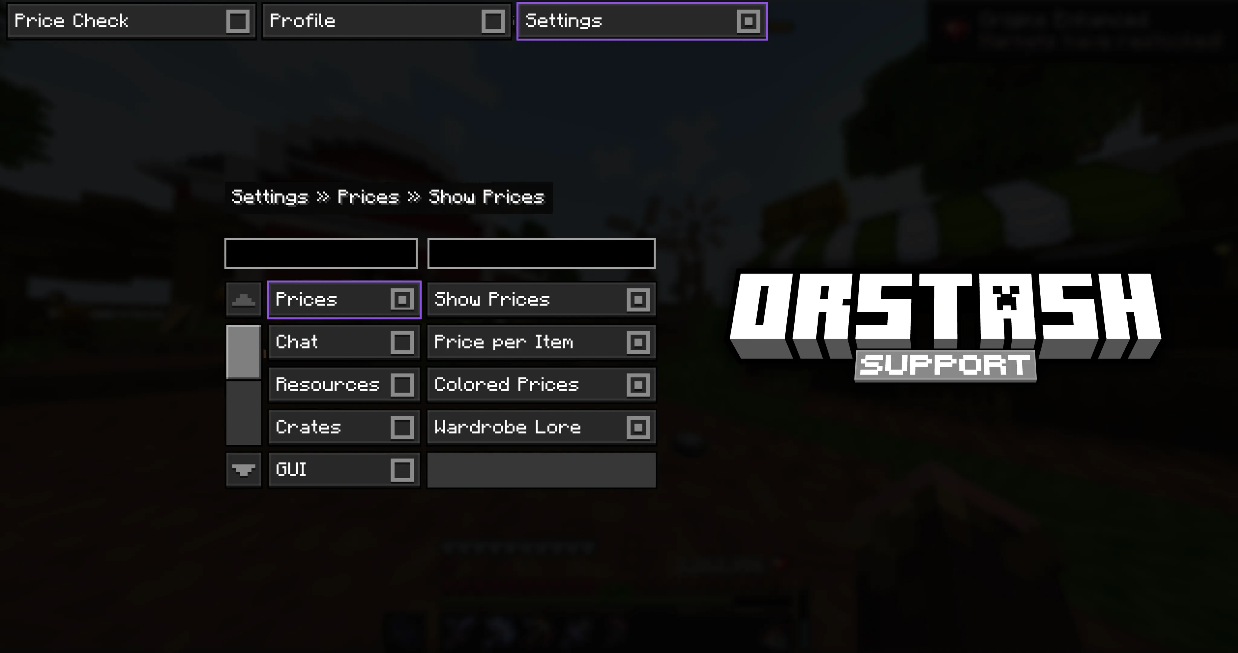 Origin Realms x Unique Dark, Текстуры, Minecraft