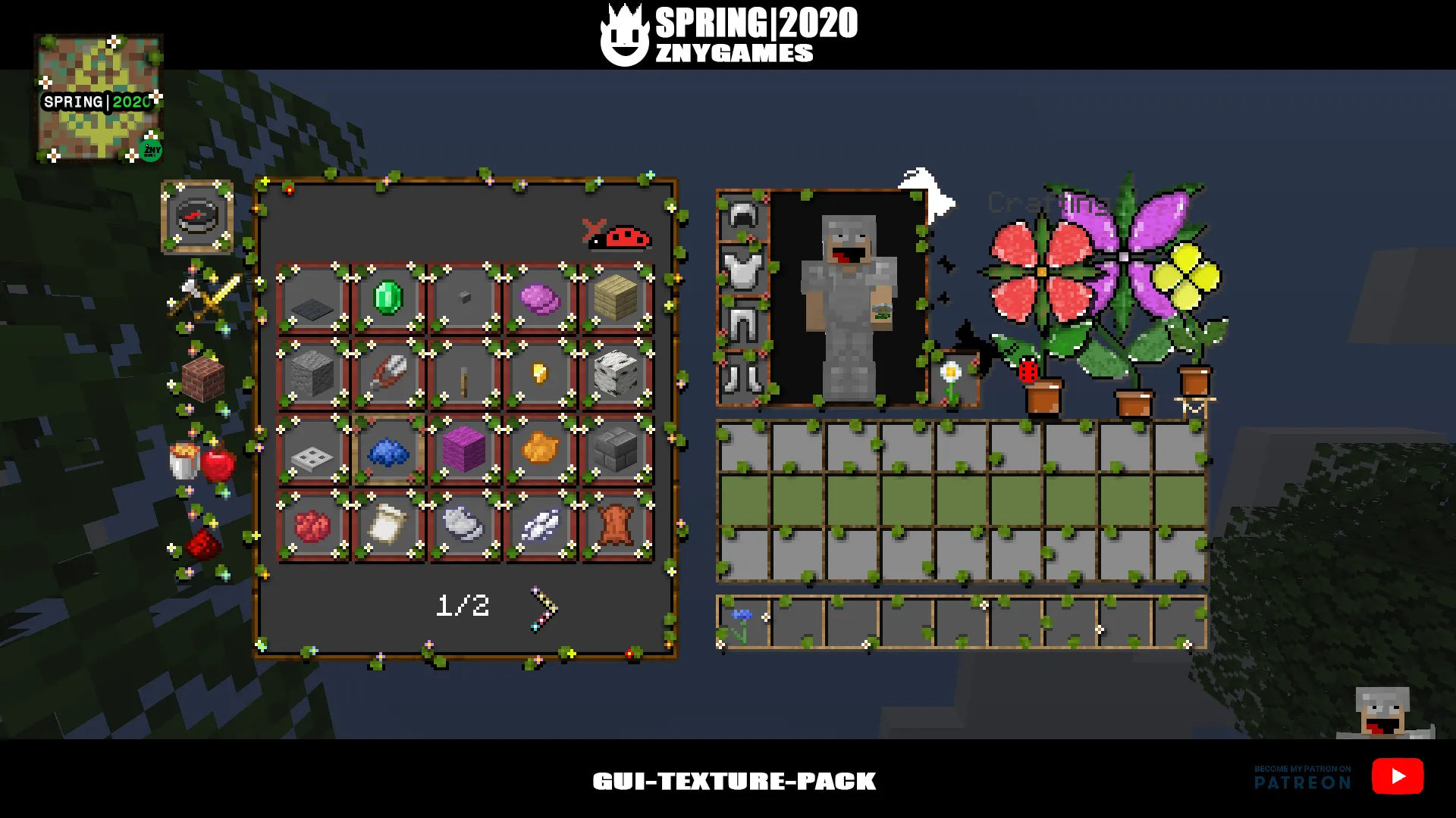 Spring|2020 🌻🌼🌷 - GUI-TEXTURE-PACK — скриншот 5 (Текстуры, Minecraft)