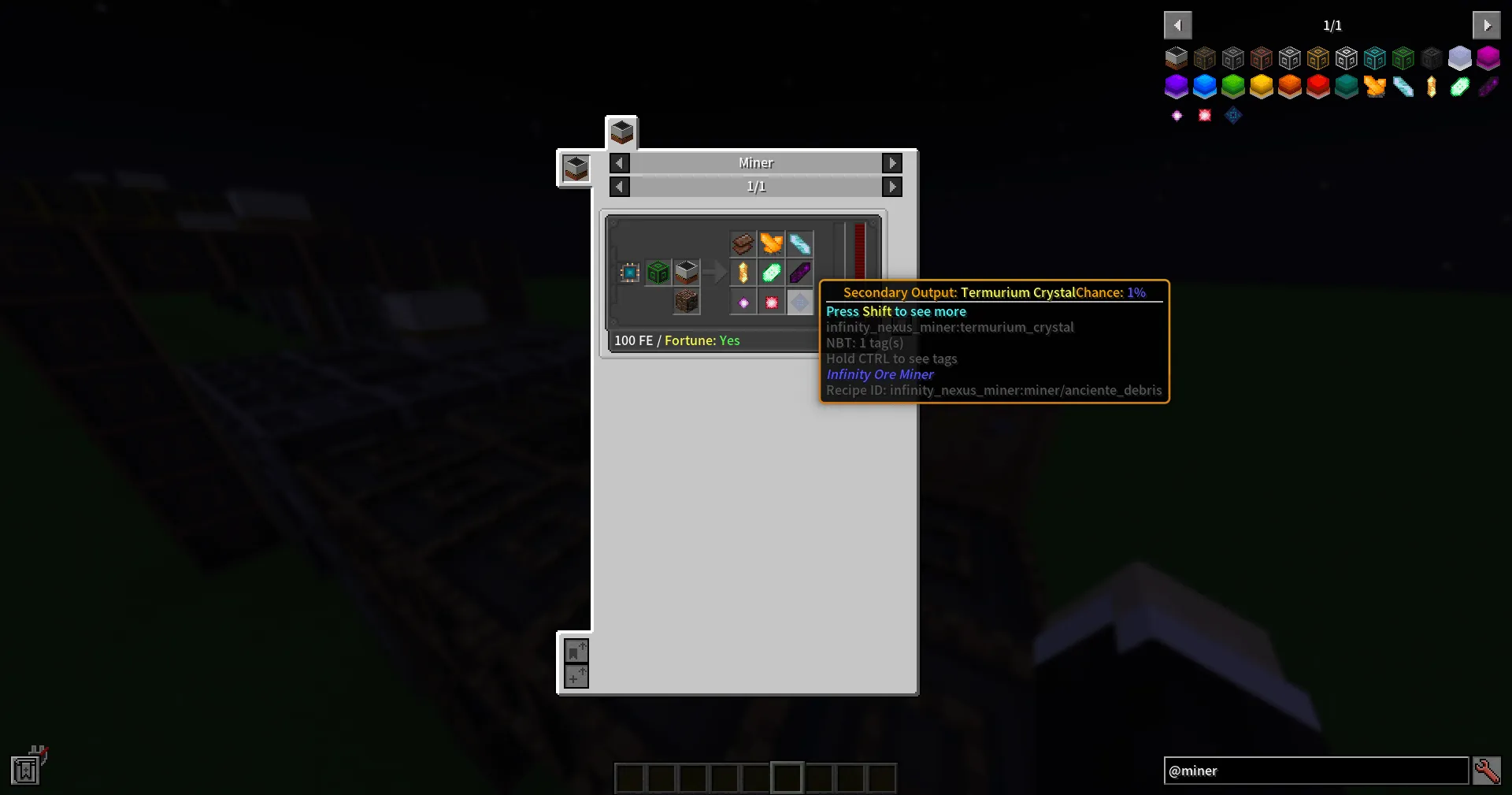 Infinity Nexus Miner, Моды, Minecraft