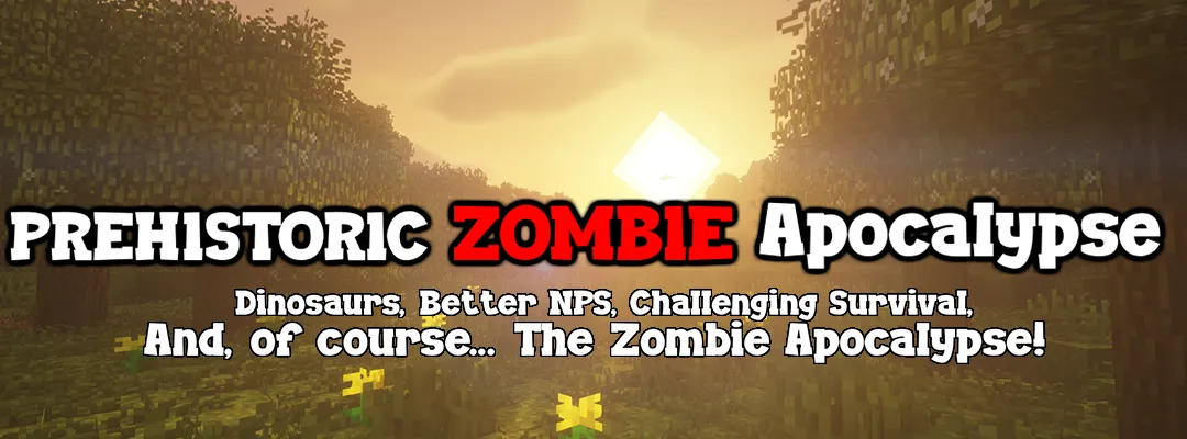 Prehistoric Zombie Apocalypse — скриншот 1 (Модпаки, Minecraft)