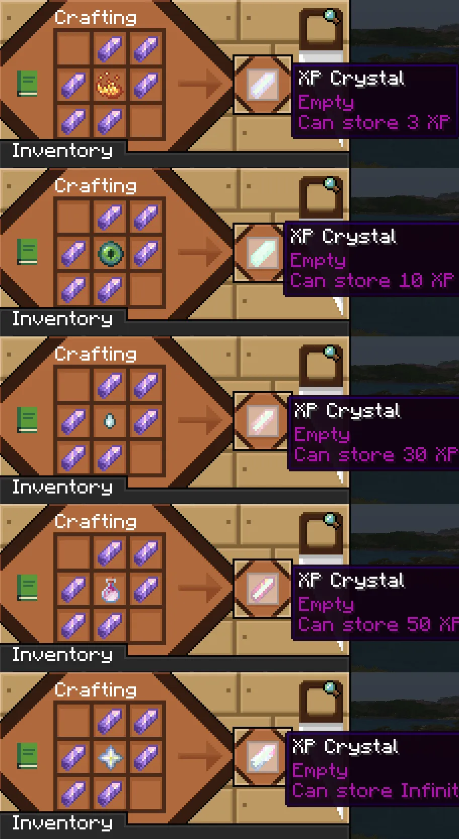XP Crystals, Моды, Minecraft