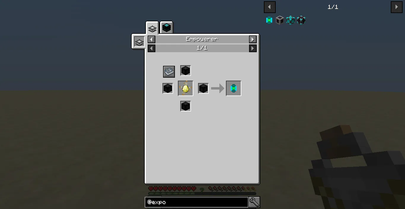 Exponential Power Recipes, Кастомизации, Minecraft