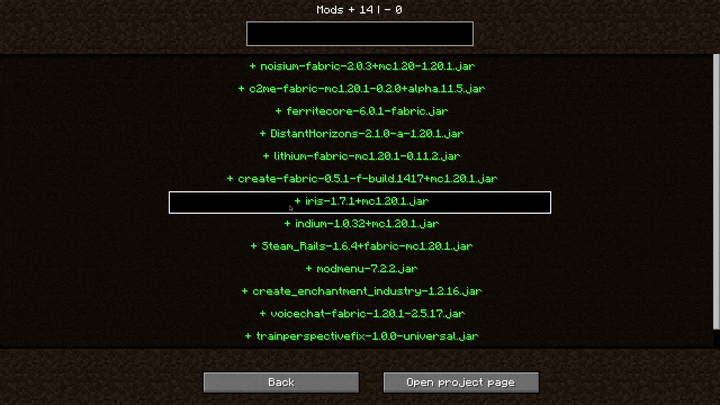 AutoModpack, Моды, Minecraft