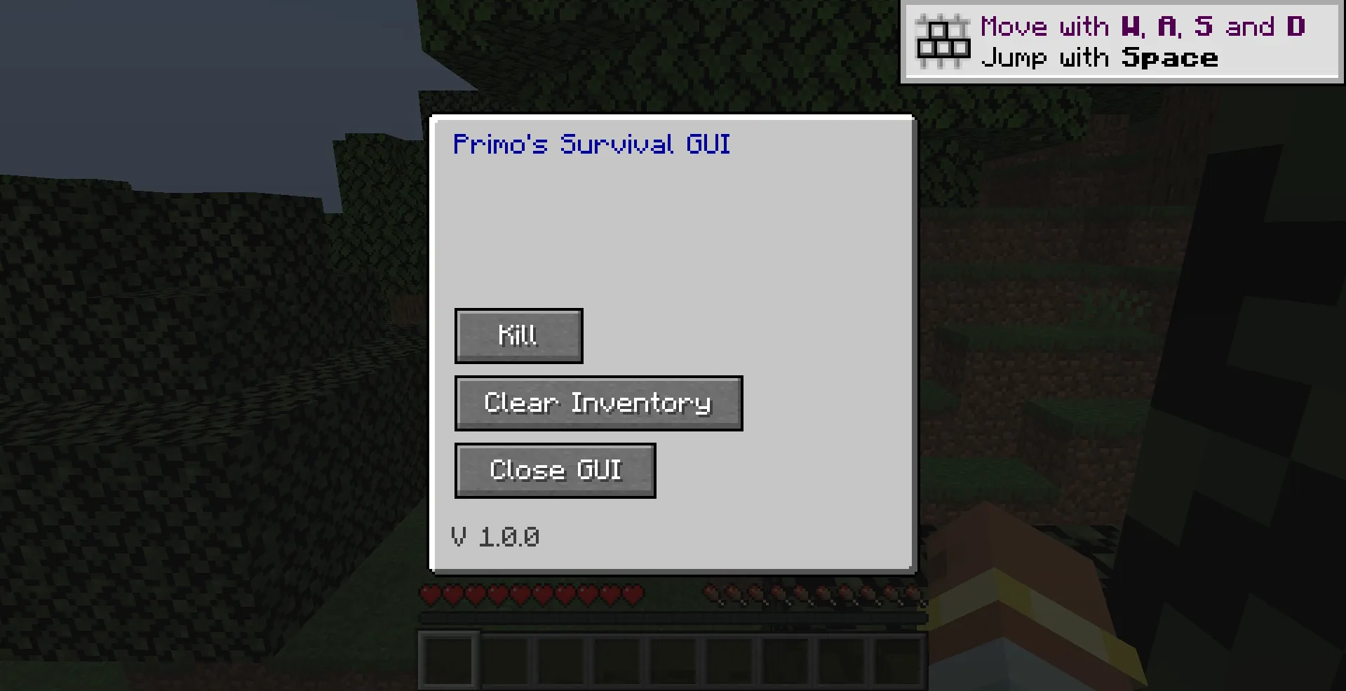 Primo's Survival GUI, Моды, Minecraft