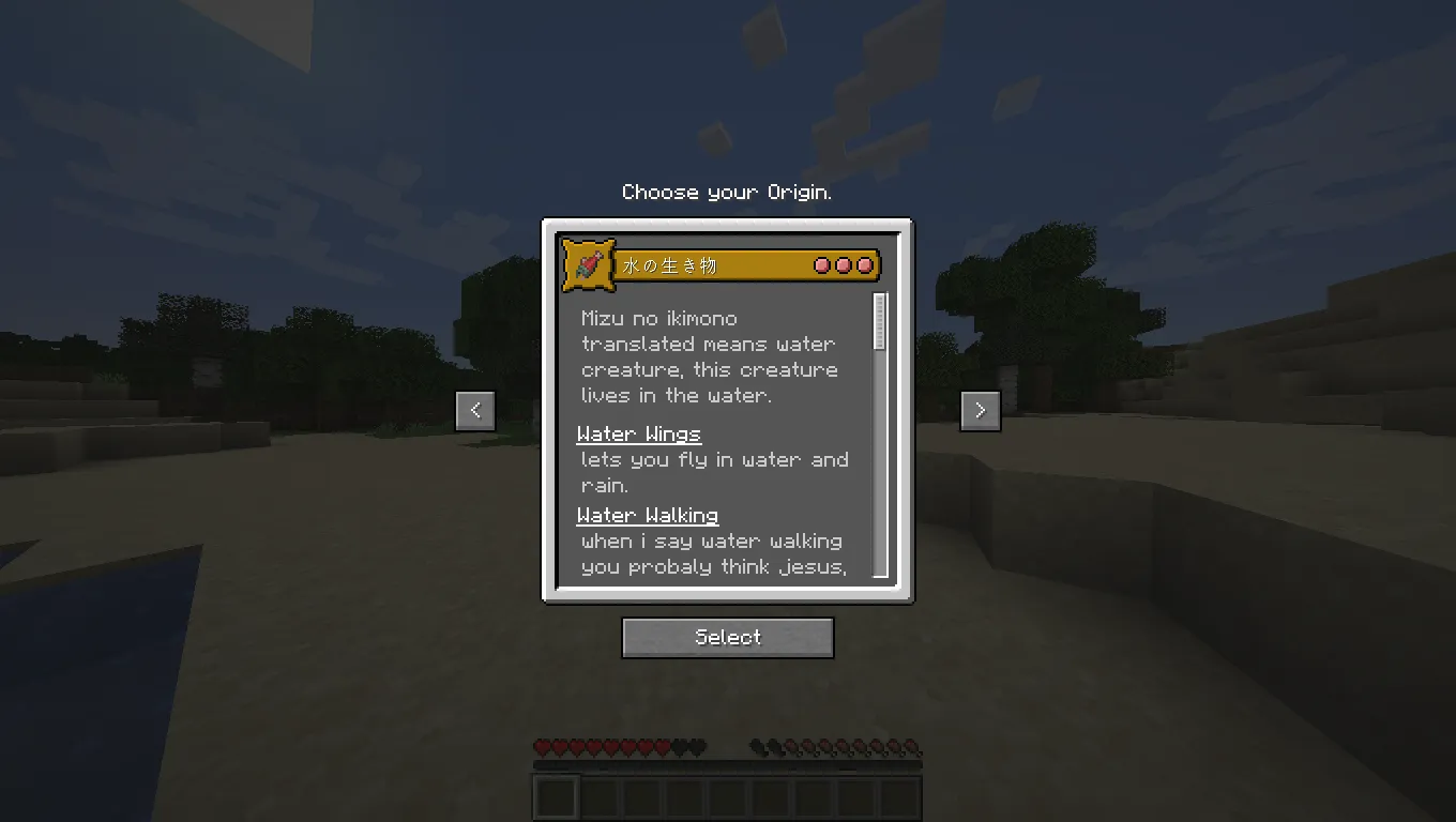 origins mod mod, Моды, Minecraft