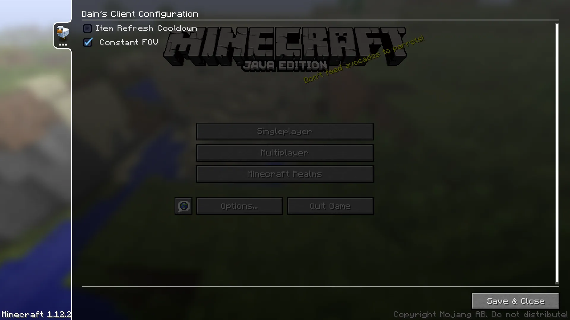 Dain's Client — скриншот 1 (Моды, Minecraft)