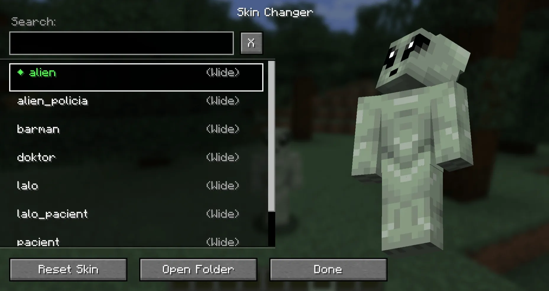 MrChair1's Skin Changer — скриншот 6 (Моды, Minecraft)