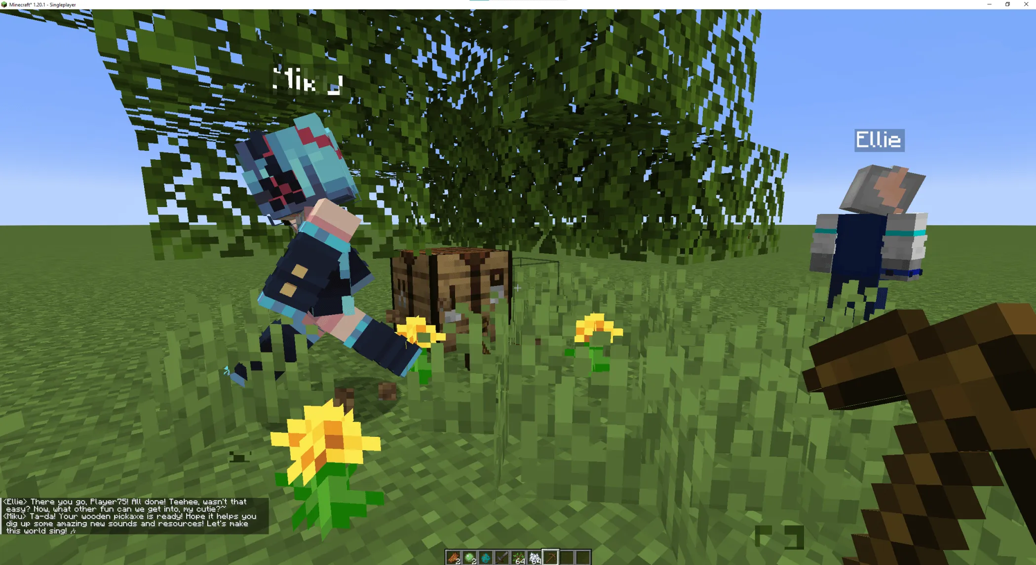 Player2 AI NPC — скриншот 1 (Моды, Minecraft)